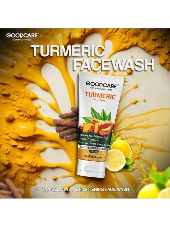 Goodcare Turmeric Facewash with Haldi, lemon and Licorice I Removes Tan & reduces dark spots -100ml