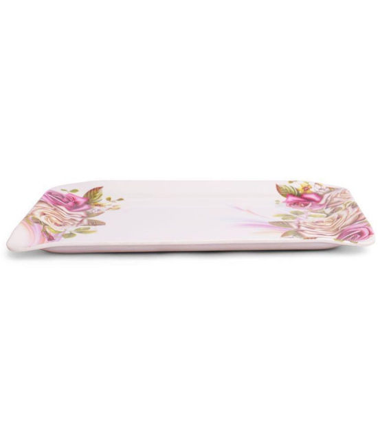 HomePro - Multicolor Floral Design Tray Multicolor Serving Tray ( Set of 2 )