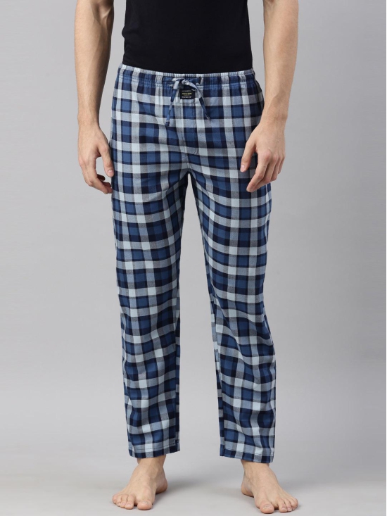 JOVEN MENS CHECKED PYJAMA-M / Blue