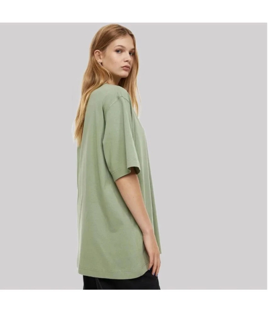 AKTIF - Mint Green Cotton Loose Fit Womens T-Shirt ( Pack of 1 ) - None