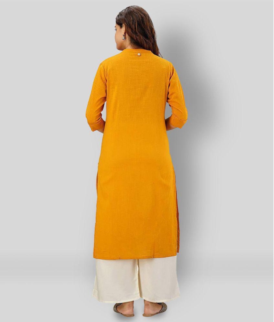 Lee Moda - Yellow Cotton Women's Straight Kurti - None