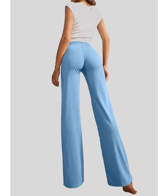 Gazal Fashions - Blue Cotton Blend Flared Womens Bootcut Pants ( Pack of 1 ) - None