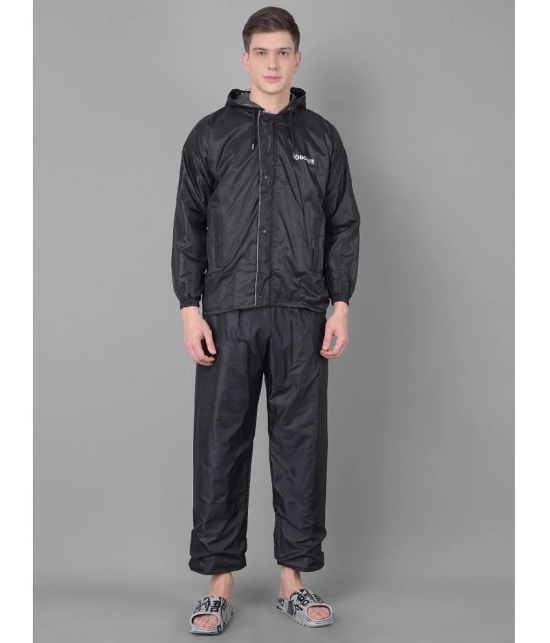 Dollar Black Polyester Mens Rain Suit ( Pack of 1 ) - XL