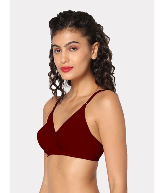 In Shape Lingerie - Maroon Cotton Non Padded Women's T-Shirt Bra ( Pack of 1 ) - None