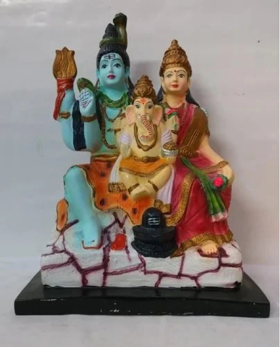 Unique International Shiv Parvati Ganesh Statue