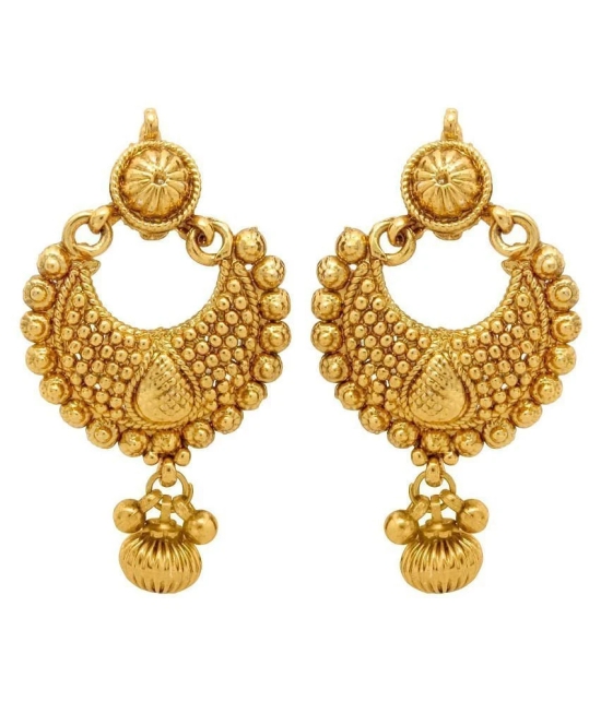 YouBella Golden Alloy Hanging Earrings