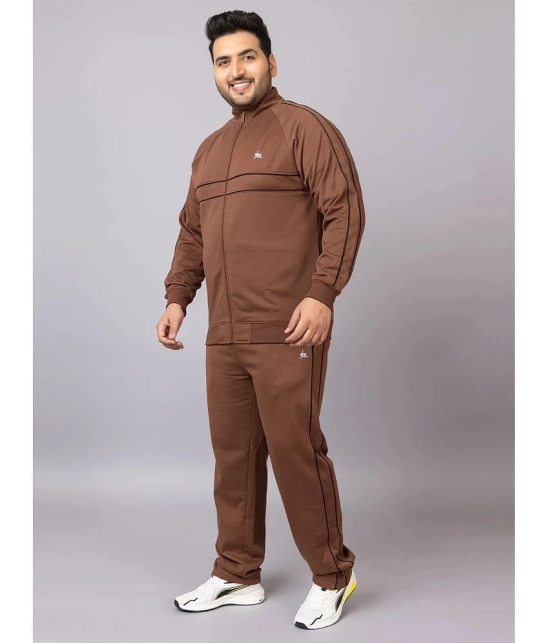 YHA Rust Fleece Regular Fit Mens Tracksuit ( Pack of 1 ) - None