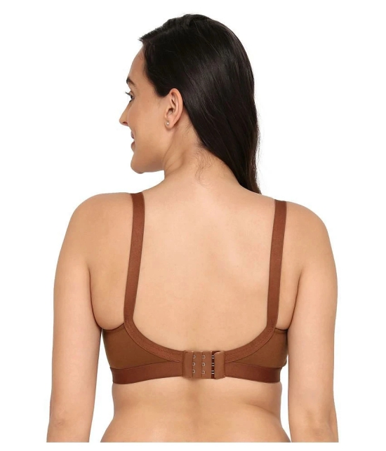 Elina Cotton T-Shirt Bra - Brown Single - None