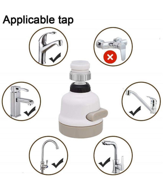 Tapixaa Flexible Kitchen Tap Head 360 degree Rotatable PVC Movable Sink Faucet for Bathroom and Kitchen