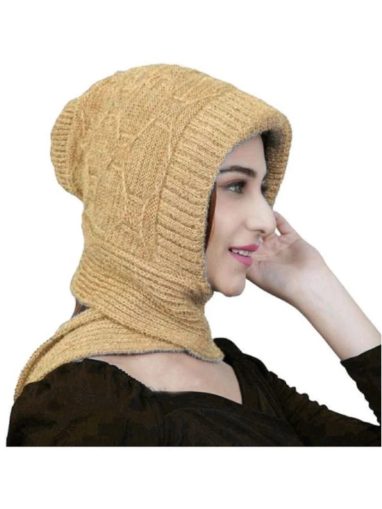 Whyme Fashion Camel Woollen Womens Headwrap ( Pack of 1 ) - Camel