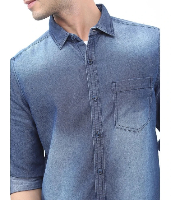 Ketch Denim Regular Fit Solids Rollup Sleeves Mens Casual Shirt - Blue ( Pack of 1 ) - None