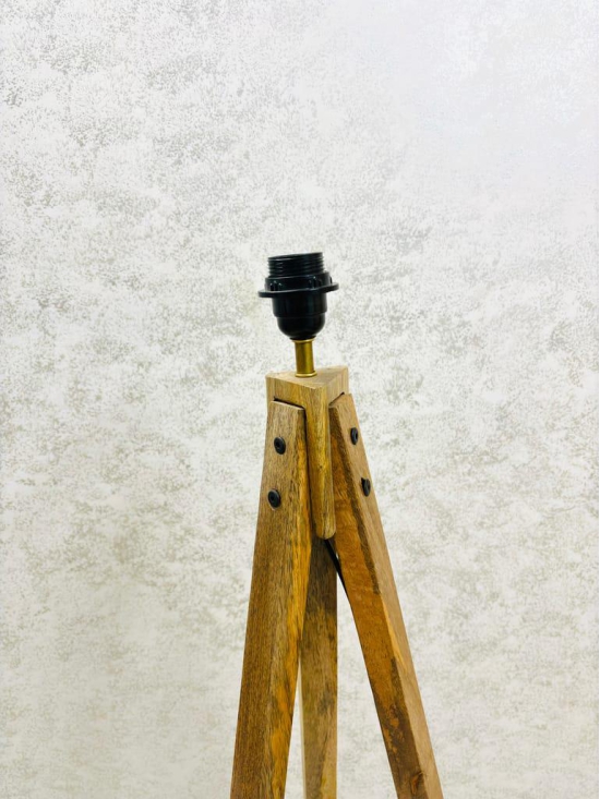 Wooden Floor Lamp, 3-Leg Lamp