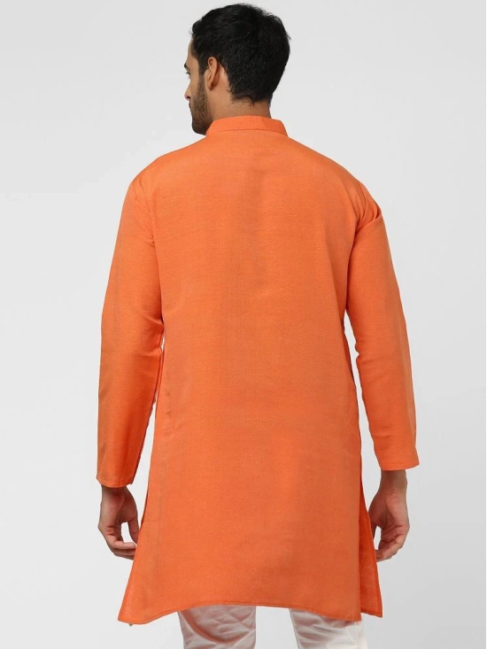 DESHBANDHU DBK - Orange Cotton Mens Kurta ( Single ) - None