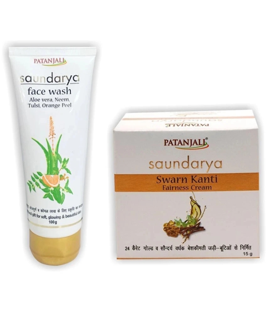 Patanjali Swarna Kanti+Saundarya Face Wash-Combo