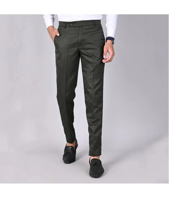 MANCREW - Green Polycotton Slim - Fit Mens Formal Pants ( Pack of 3 ) - None