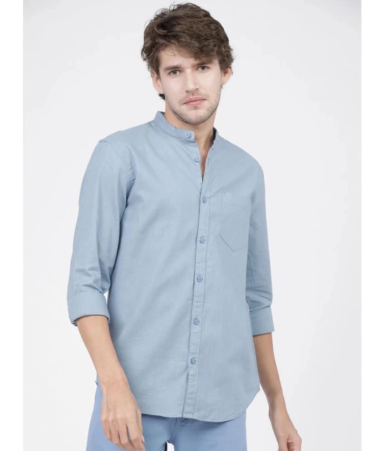 Ketch 100% Cotton Slim Fit Solids Full Sleeves Mens Casual Shirt - Blue ( Pack of 1 ) - None