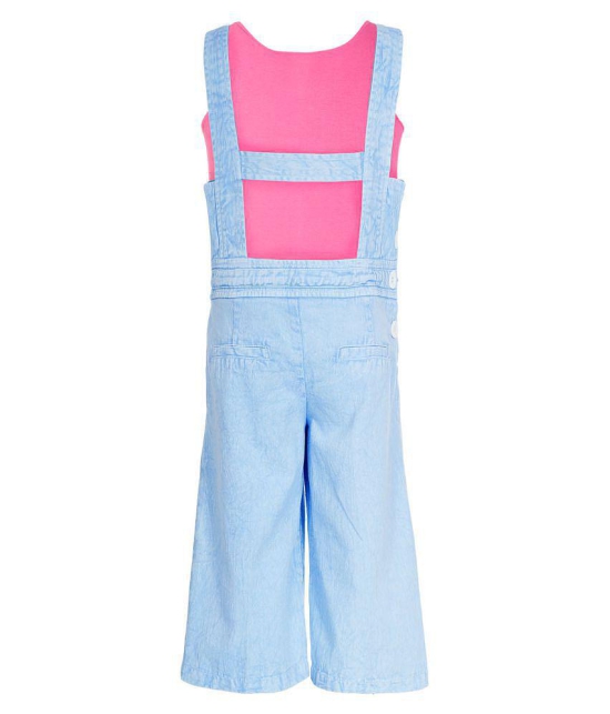 Naughty Ninos - Blue 100% Cotton Girl's Dungarees ( Pack of 1 ) - None