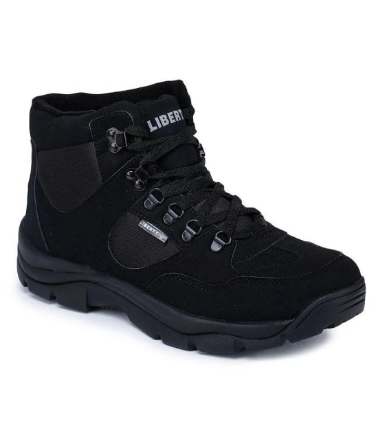 Liberty High Ankle Black Safety Shoes - 11