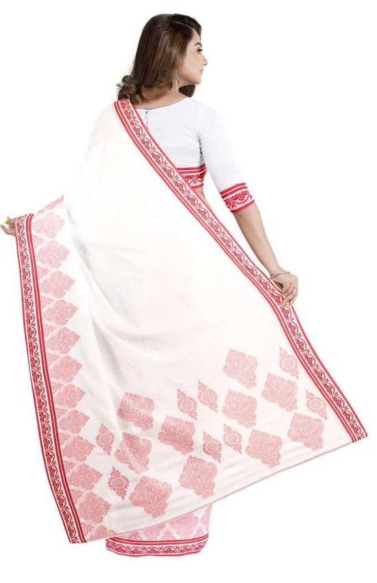 Tangail Cotton Saree With Tassel