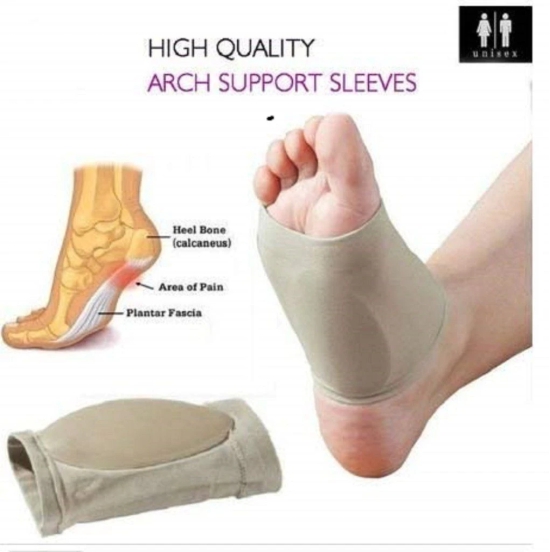 WUGO::Arch Support Sleeves | soft Cushion and Neoprene elastic reusable Gel Metatarsal Compression Arch Support Sleeve Foot Care Plantar Fascistic Spurs Neuroses Flat Feet Orthopaedic Pad|Relieves heel (Medically Original Arch Support Pad-1 Pair)