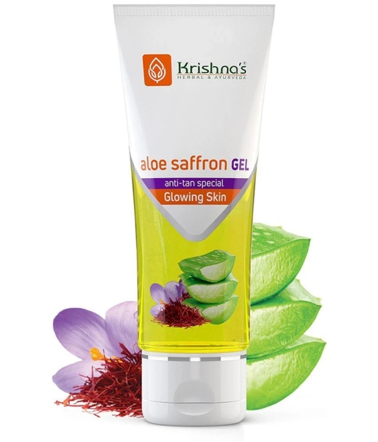 KrishnaS Herbal & Ayurveda Aloe, Saffron Gel, 100 G