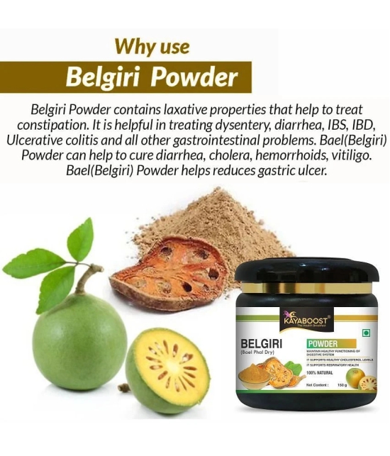 KAYABOOST Belgiri Powder - Bealgiri - Bael Phal Dry - Aegle Marmelos - Wood Apple (150 g)