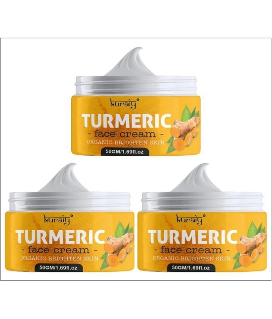 KURAIY Turmeric Skin Care Products Anti Aging Facial Serum Anti Aging Facial Cream Pack Of 3