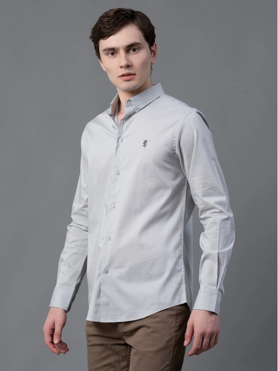 Red Tape Men Grey Solid Shirts