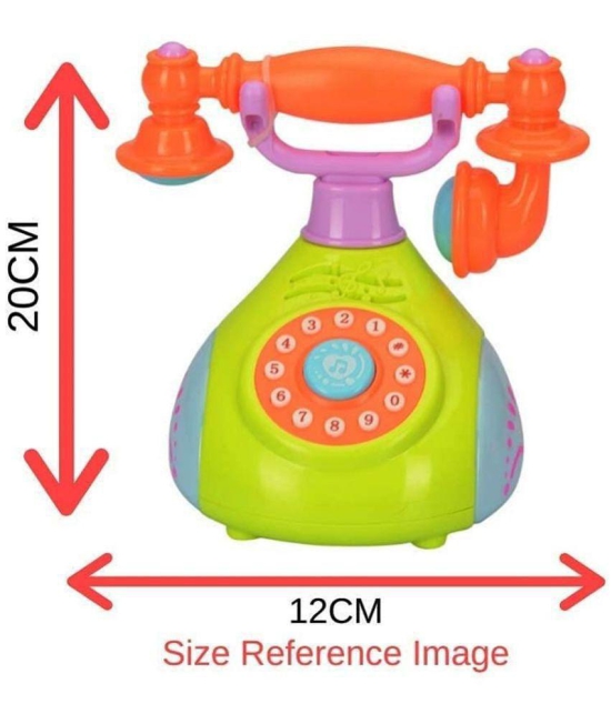 FRATELLI Landline Phone Toy Learning Machine Learn Song for Kids, Multi Color