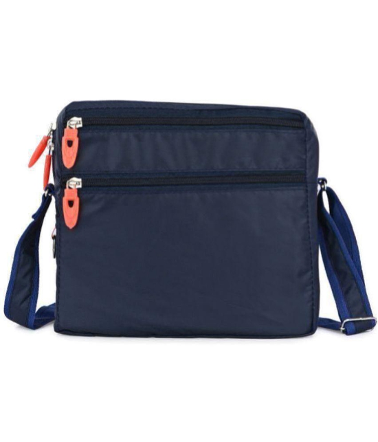 ShoeRise - Blue Solid Messenger Bag - Blue