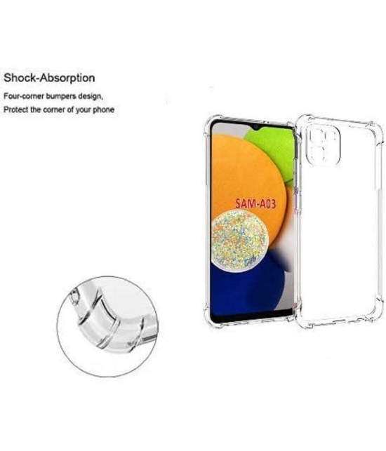 Case Vault Covers - Transparent Silicon Silicon Soft cases Compatible For Samsung Galaxy A03 ( Pack of 1 ) - Transparent