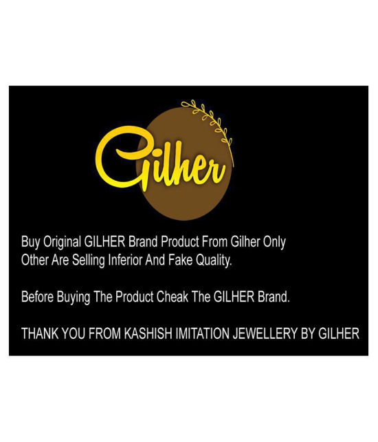 gilher - Gold Alloy Necklace Set ( Pack of 1 ) - Gold