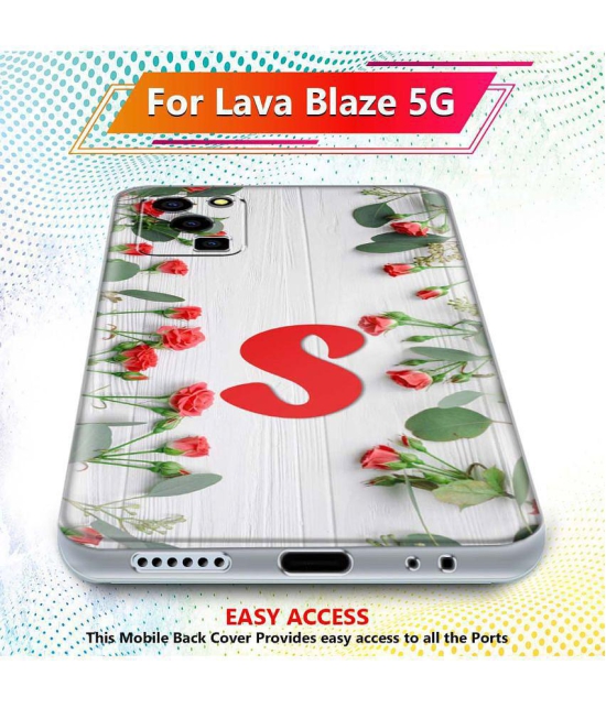 Fashionury Multicolor Printed Back Cover Silicon Compatible For Lava Blaze 5G ( Pack of 1 )