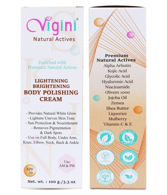 Vigini Skin Whitening Body Sunscreen Cream SPF 30 Light 100 mg