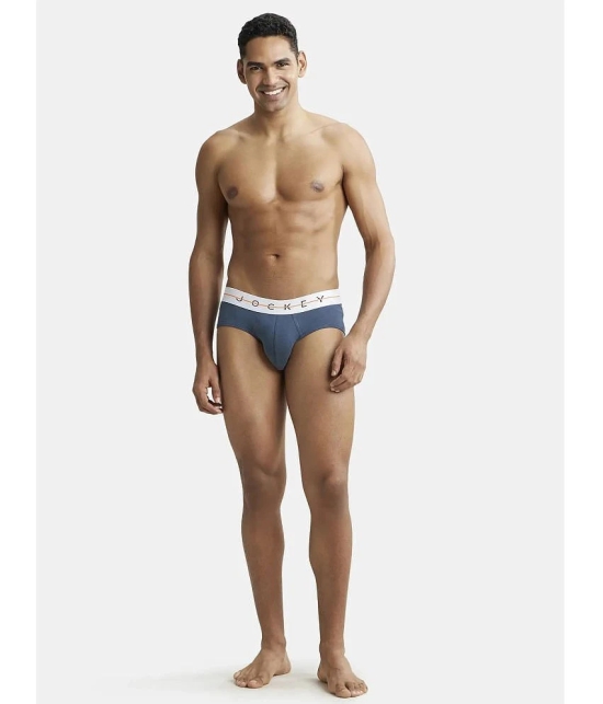 Jockey NY15 Men Cotton Elastane Solid Brief - Mid Night Navy - None