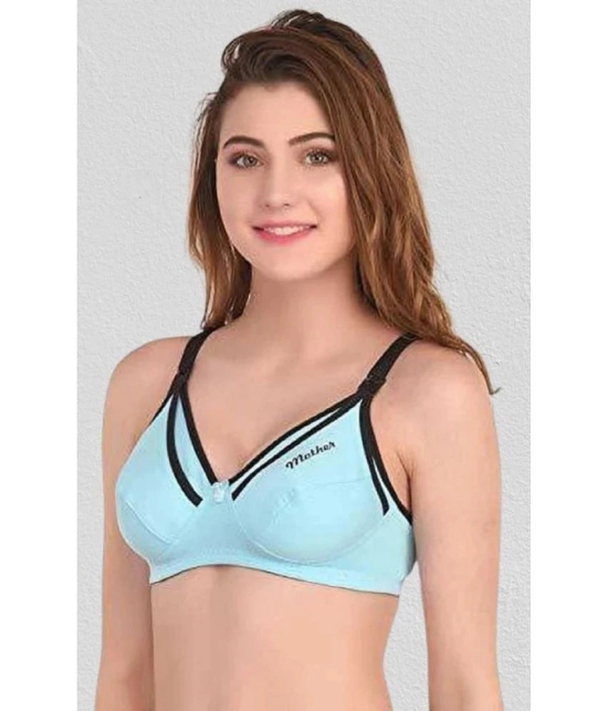 Zourt - Multicolor Cotton Solid Womens Maternity Bra ( Pack of 2 ) - 32B