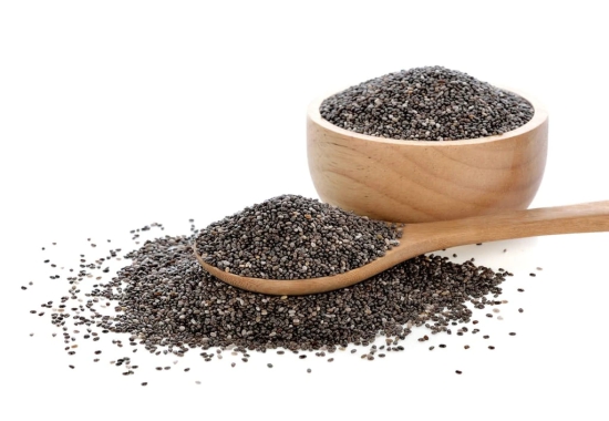 RAW BLACK CHIA SEEDS for Weight Loss. Good source of Calcium, Omega-3 Fatty Acids, Vitamins, Protein, Iron & other minerals