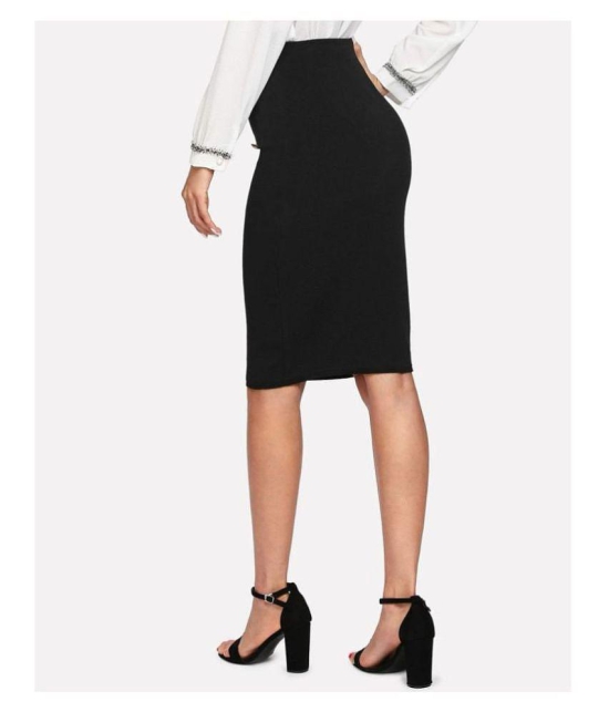 Addyvero Cotton Lycra Pencil Skirt - Black Single - 30