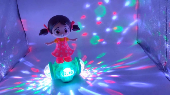 Humaira Fashion Girl Musical Dancing Doll - Enchanting 360 Rotating Toy with Lights and Bump n Go Action for Kids Girls