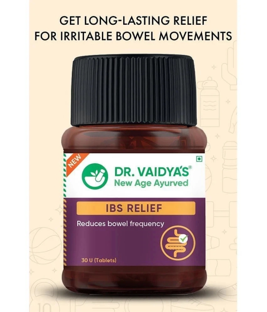 Dr. Vaidyas IBS Relief|Ayurvedic|For Digestion, Ulcerative Colitis,(30 Tablets Each) Pack of 1