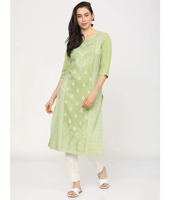 Ketch Polyester Printed Straight Womens Kurti - Green ( Pack of 1 ) - None