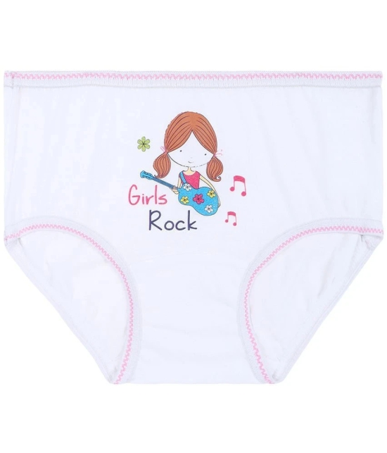 DYCA - White Cotton Girls Panties ( Pack of 6 ) - None