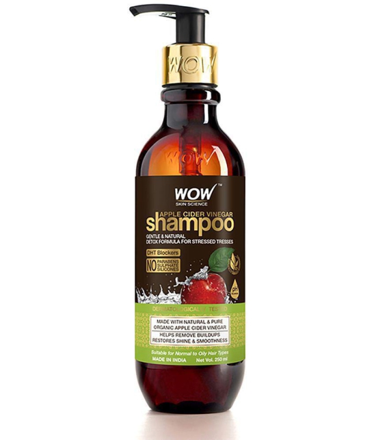 WOW Skin Science Apple Cider Vinegar Shampoo - Restores Shine & Smoothness - No Parabens, Sulphates & Silicones - 250mL