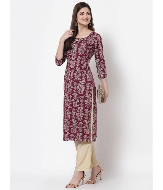 Kbz Pink Rayon Straight Kurti - Single - None