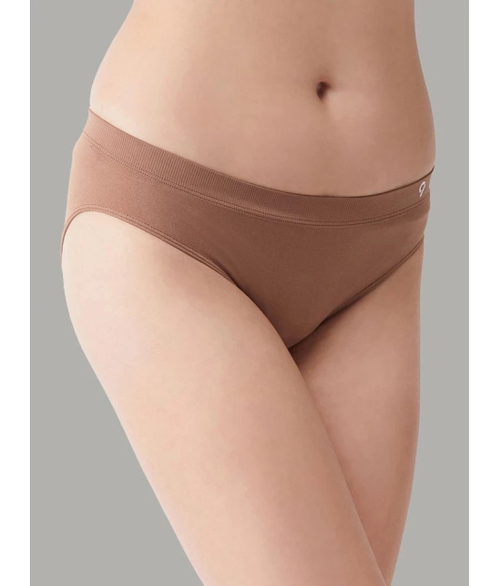 C9 Airwear Brown Nylon Solid Womens Bikini ( Pack of 3 ) - None