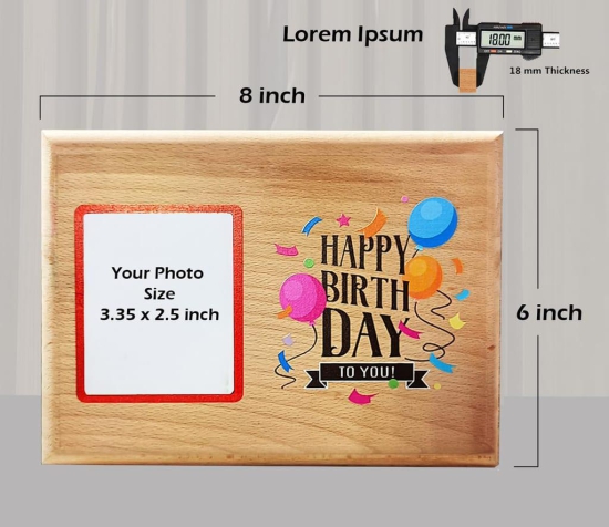 Achchha Gift Personalized Birthday gift Wooden Photo Frame Gift for Birthday - eco friendly zero plastic gift