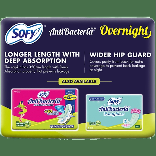 Sofy Bodyfit Overnight Sanitary Pads, 20 Pcs