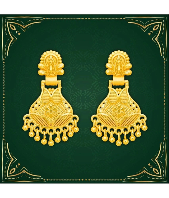 LUV FASHION Golden Chandbalis Earrings ( Pack of 1 ) - Golden