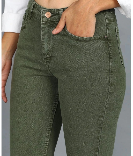 Urbano Fashion - Olive Denim Skinny Fit Womens Jeans ( Pack of 1 ) - None