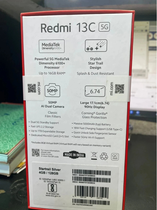 REDMI 13C 5G 4+128